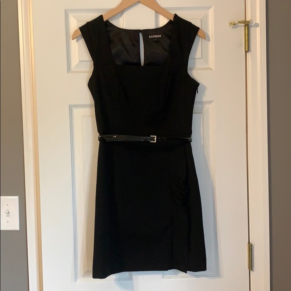 Express black mini dress w/ belt